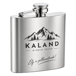 Rozsdamentes acélból készült flaska, 200 ml (szerkeszthető)