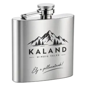 Rozsdamentes acélból készült flaska, 200 ml (szerkeszthető)