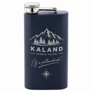 Rozsdamentes acél flaska matt bevonattal 200 ml (szerkeszthető)
