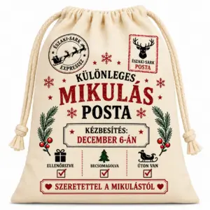 Mikulás zsák - Mikulás Posta 25x30 cm