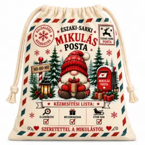 Mikulás zsák - Manó 25x30 cm