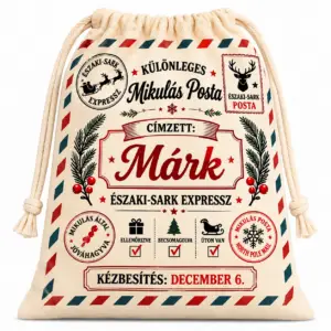 névres szóló mikulás zsák